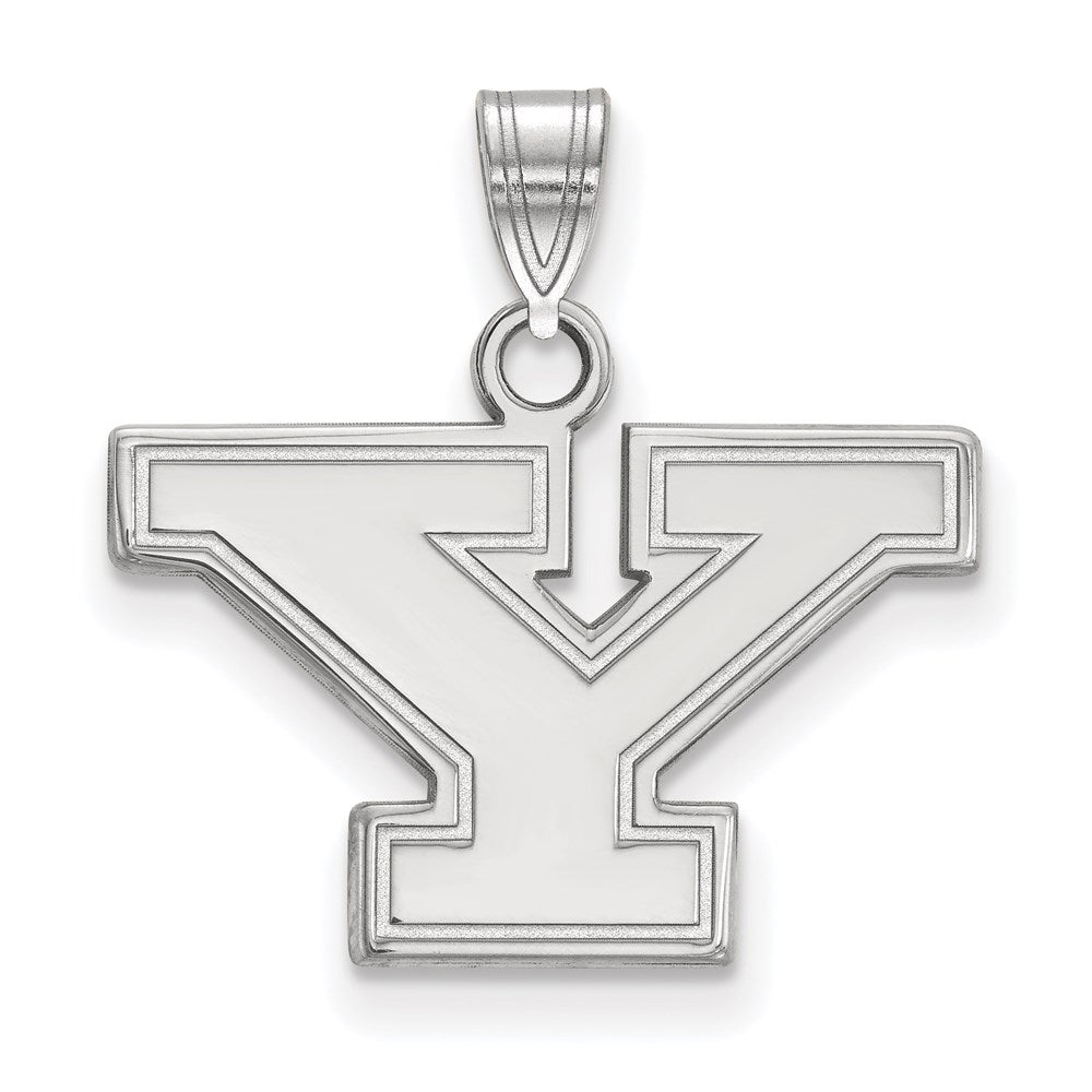 14K White Gold Logoart Youngstown State University Letter Y Small Pendant