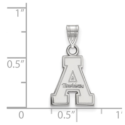 10K White Gold Logoart Appalachian State University Small Pendant
