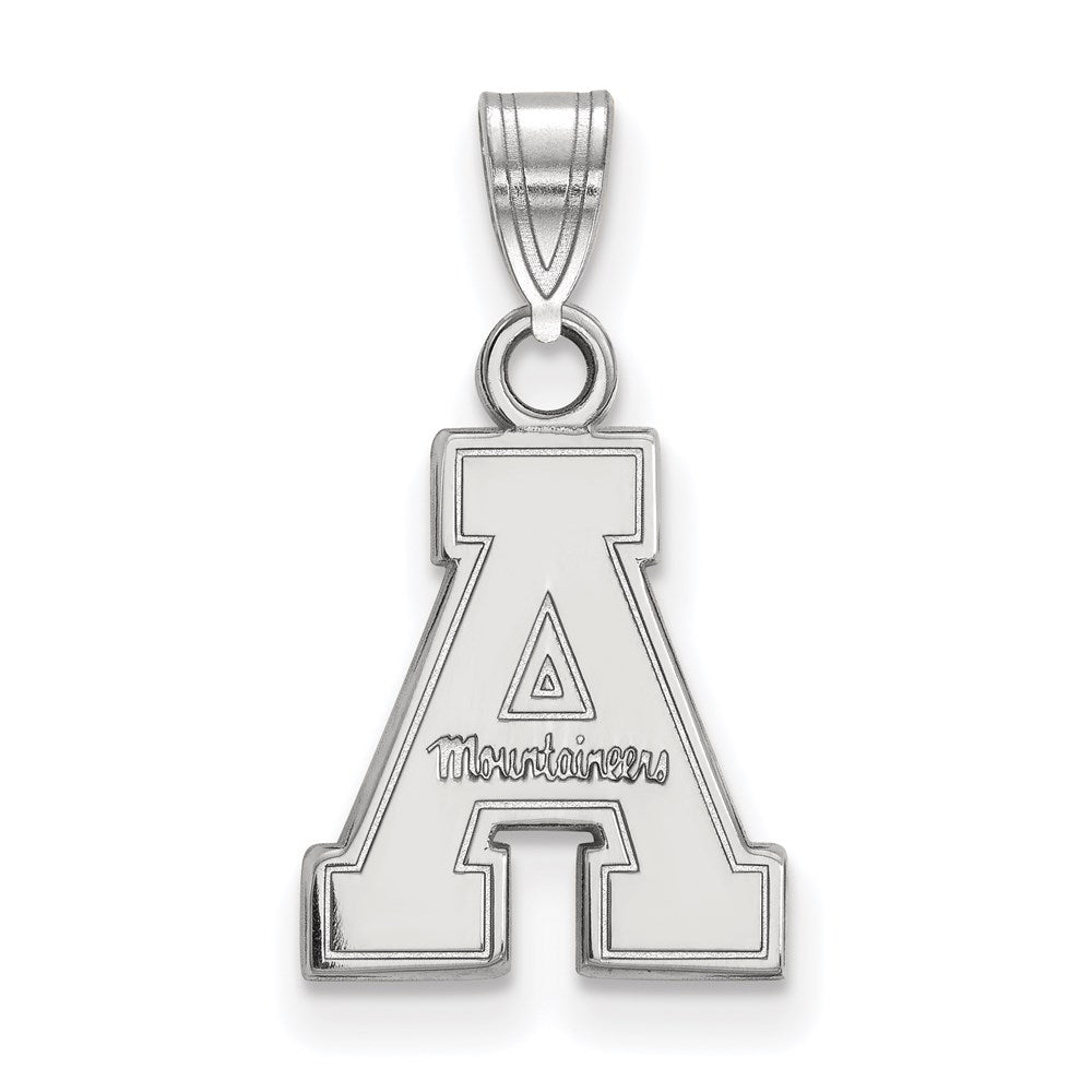 10K White Gold Logoart Appalachian State University Small Pendant