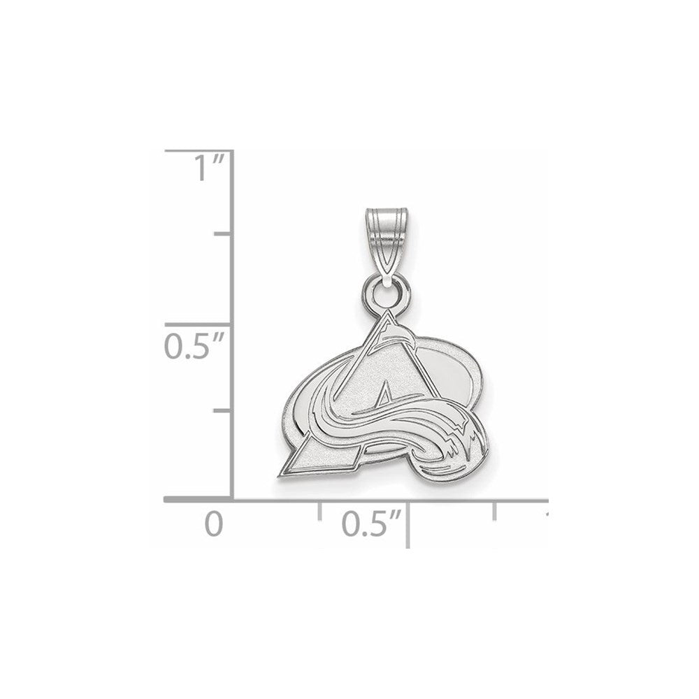 14K White Gold Nhl Logoart Colorado Avalanche Letter A Small Pendant