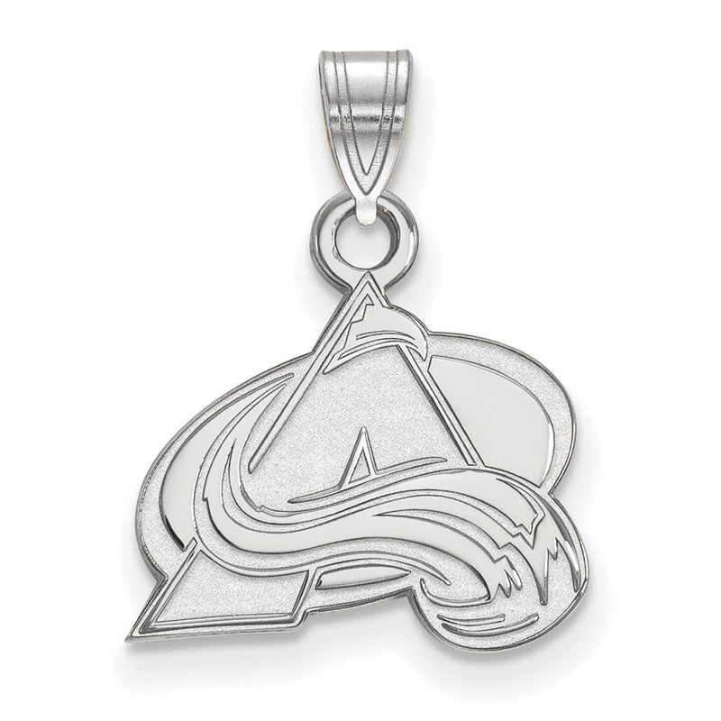 Sterling Silver Rhodium Plated Nhl Logoart Colorado Avalanche Letter A Small Pendant