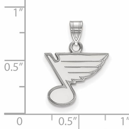 10K White Gold Nhl Logoart St. Louis Blues Small Pendant