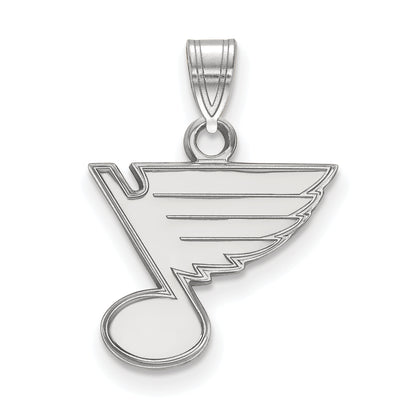 10K White Gold Nhl Logoart St. Louis Blues Small Pendant