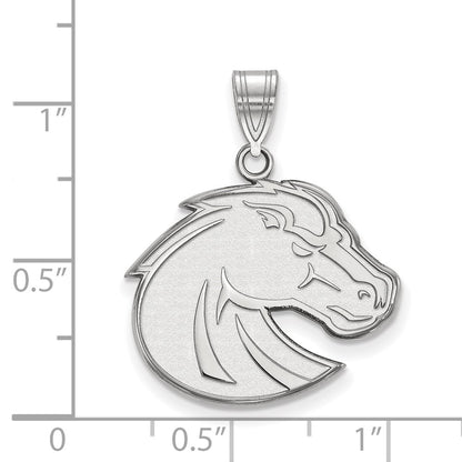10K White Gold Logoart Boise State University Bronco Large Pendant
