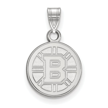 10K White Gold Nhl Logoart Boston Bruins Small Pendant