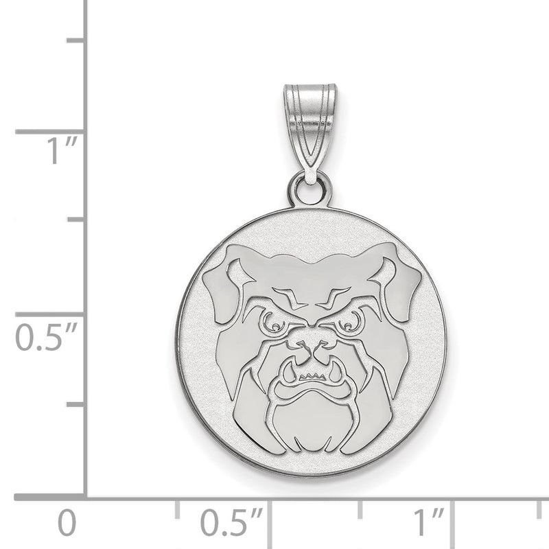 Sterling Silver Rhodium Plated Logoart Butler University Bulldog Large Pendant
