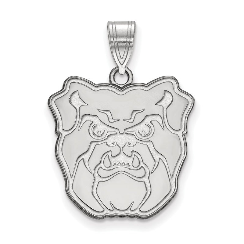 10K White Gold Logoart Butler University Bulldog Large Pendant
