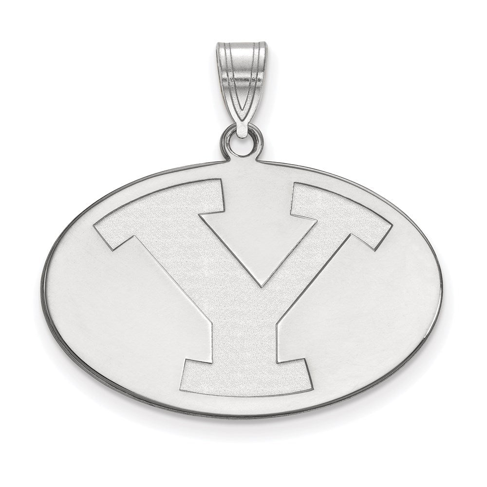 10K White Gold Logoart Brigham Young University Letter Y Large Pendant