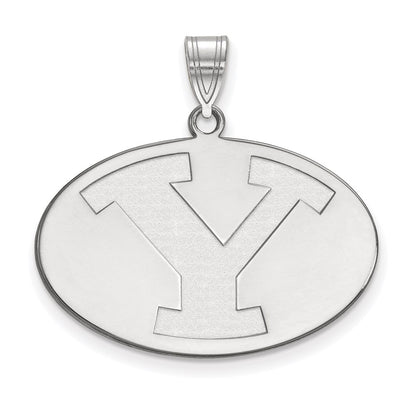 10K White Gold Logoart Brigham Young University Letter Y Large Pendant