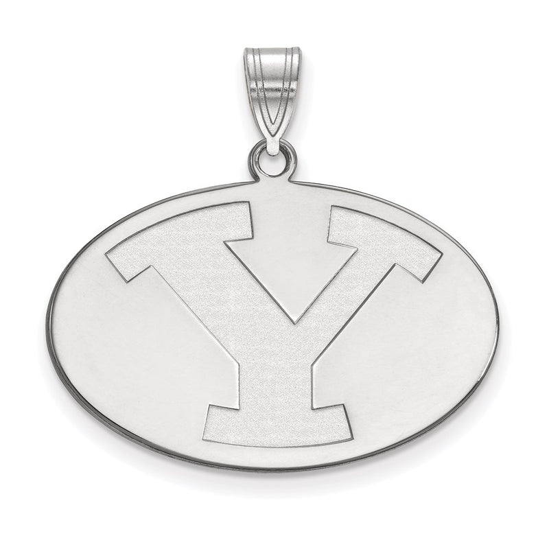 10K White Gold Logoart Brigham Young University Letter Y Large Pendant