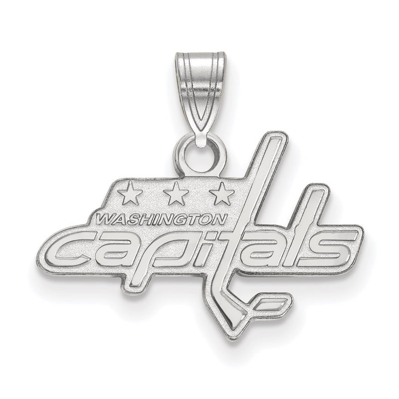 14K White Gold Nhl Logoart Washington Capitals Small Pendant
