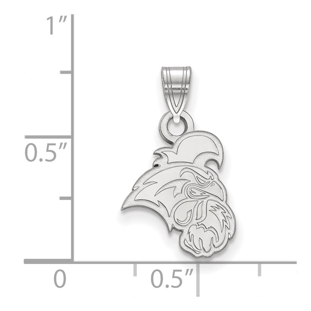 Sterling Silver Rhodium Plated Logoart Coastal Carolina University Chanticleer Small Pendant