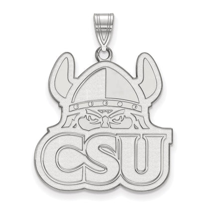 14K White Gold Logoart Cleveland State University Extra Large Pendant