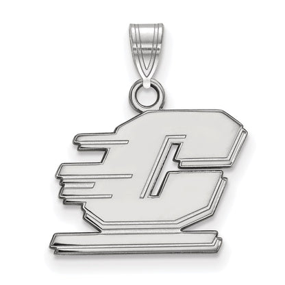 10K White Gold Logoart Central Michigan University Letter C Small Pendant