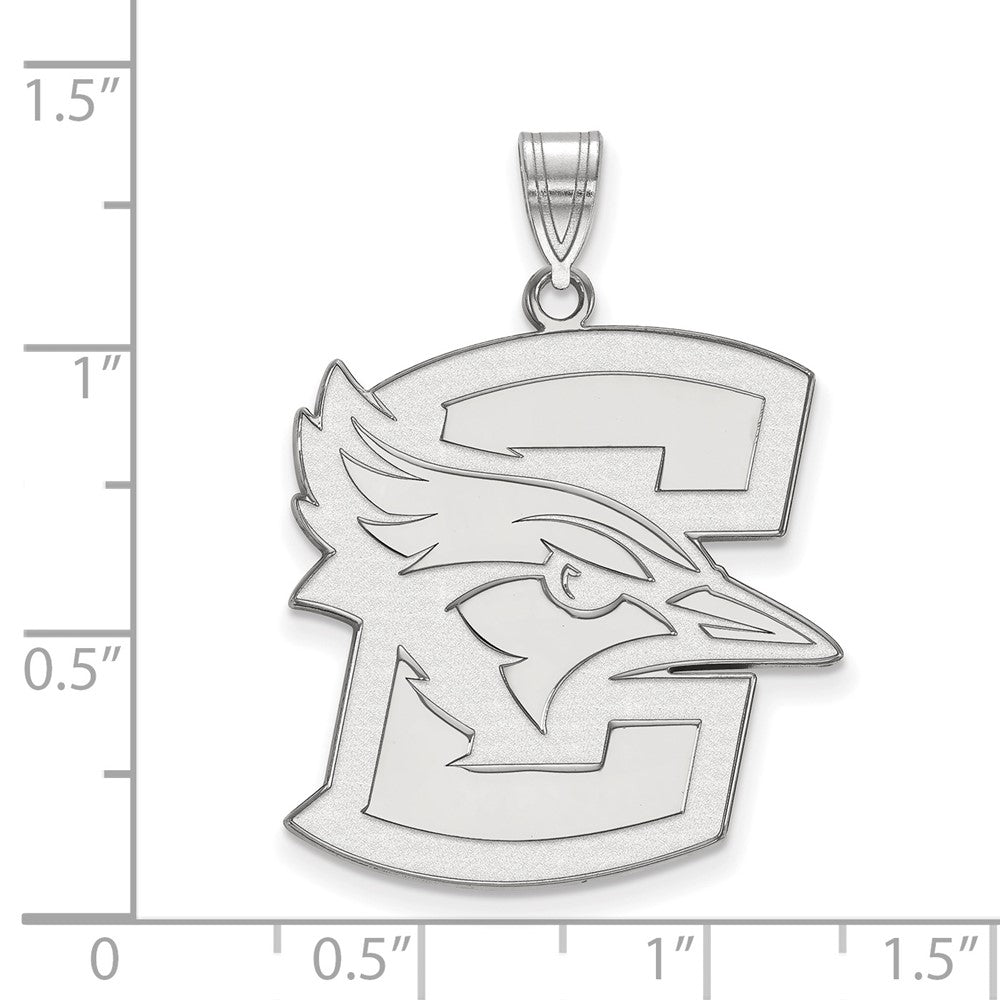 Sterling Silver Rhodium Plated Logoart Creighton University Bluejay Extra Large Pendant
