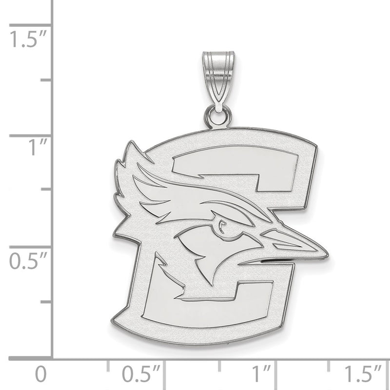 Sterling Silver Rhodium Plated Logoart Creighton University Bluejay Extra Large Pendant