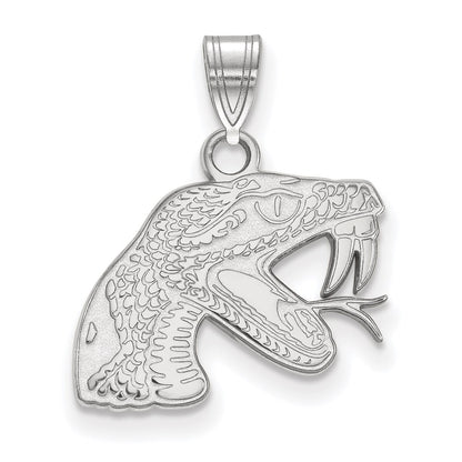 Sterling Silver Rhodium Plated Logoart Florida A And M University Rattler Small Pendant