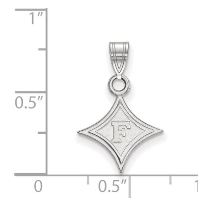 14K White Gold Logoart Furman University Small Pendant