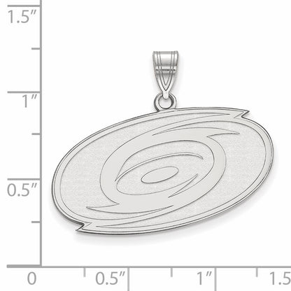 10K White Gold Nhl Logoart Carolina Hurricanes Large Pendant