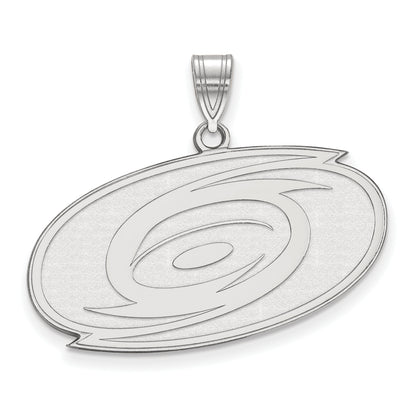 10K White Gold Nhl Logoart Carolina Hurricanes Large Pendant