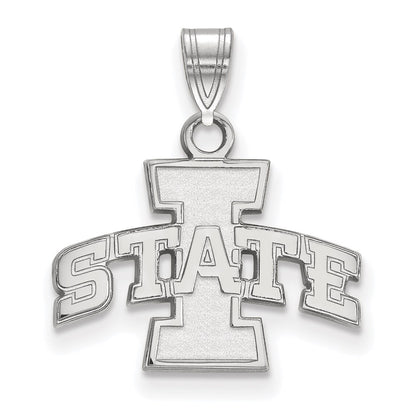 10K White Gold Logoart Iowa State University Small Pendant