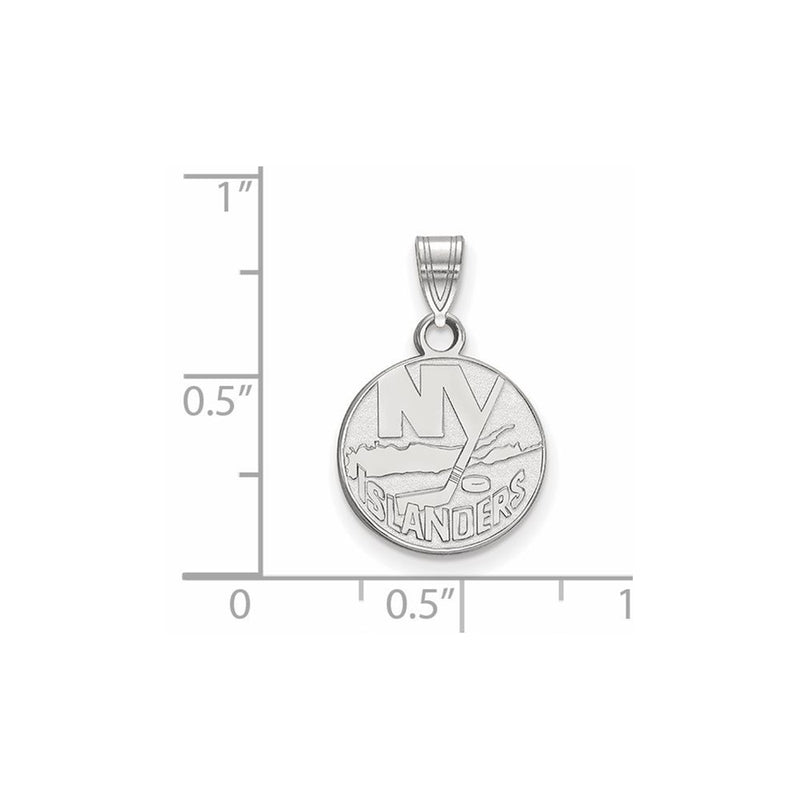 14K White Gold Nhl Logoart New York Islanders Small Pendant