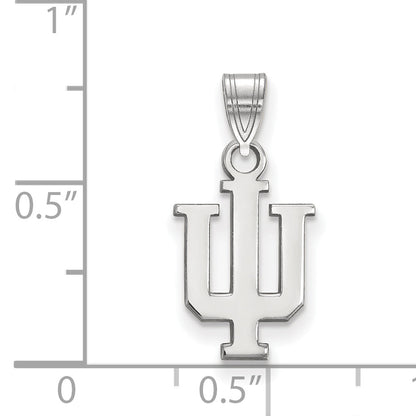 14K White Gold Logoart Indiana University I U Small Pendant