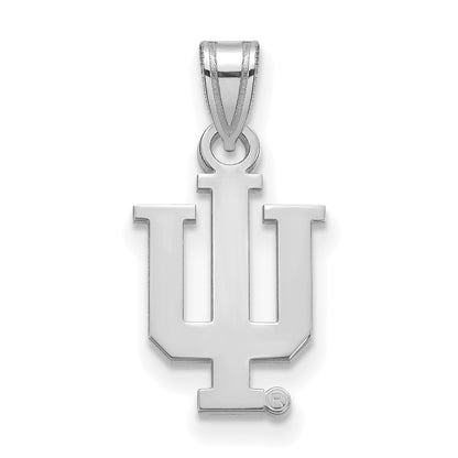 14K White Gold Logoart Indiana University I U Small Pendant
