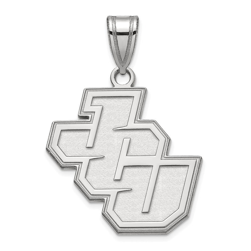 Sterling Silver Rhodium Plated Logoart John Carroll University Medium Pendant