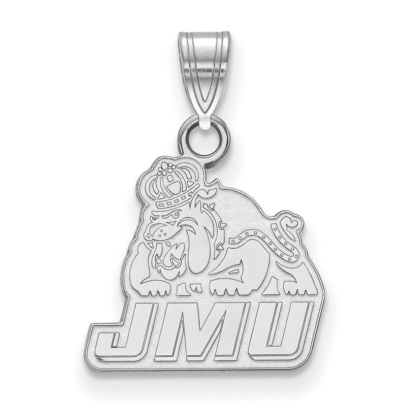 Sterling Silver Rhodium Plated Logoart James Madison University Small Pendant