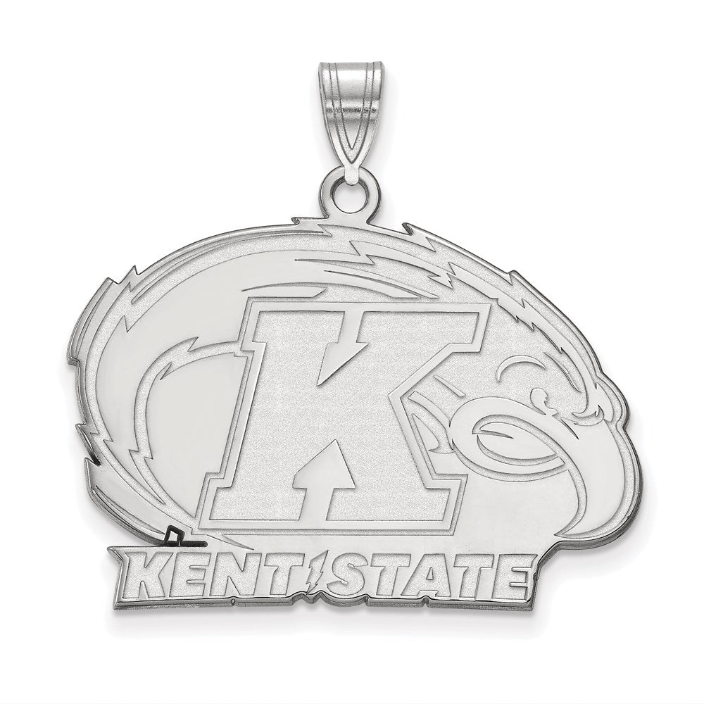 10K White Gold Logoart Kent State University Large Pendant