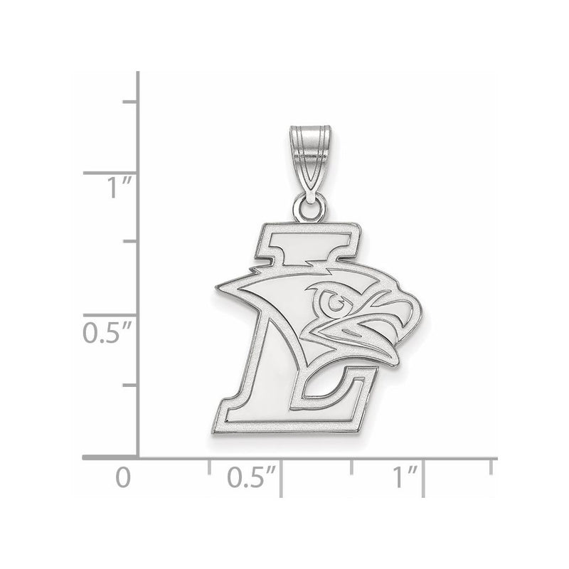 Sterling Silver Rhodium Plated Logoart Lehigh University Large Pendant