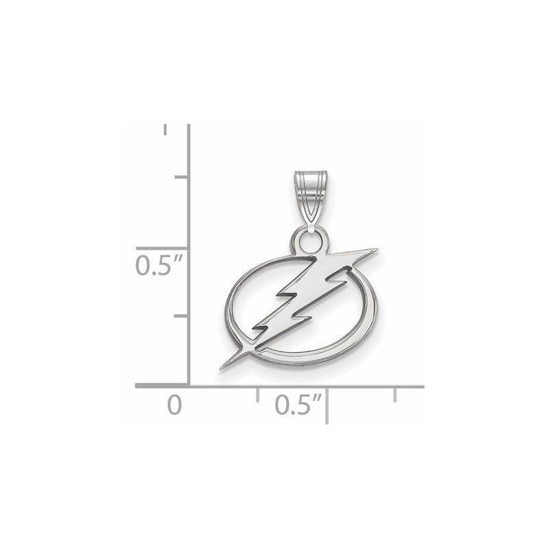 14K White Gold Nhl Logoart Tampa Bay Lightning Small Pendant