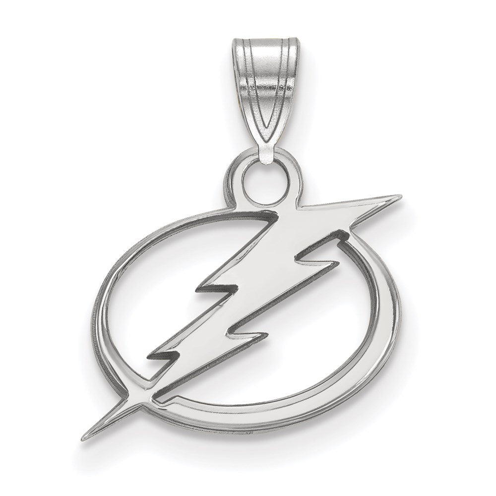 10K White Gold Nhl Logoart Tampa Bay Lightning Small Pendant