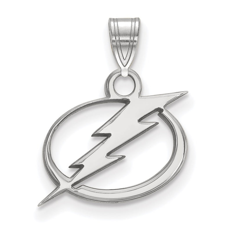 10K White Gold Nhl Logoart Tampa Bay Lightning Small Pendant