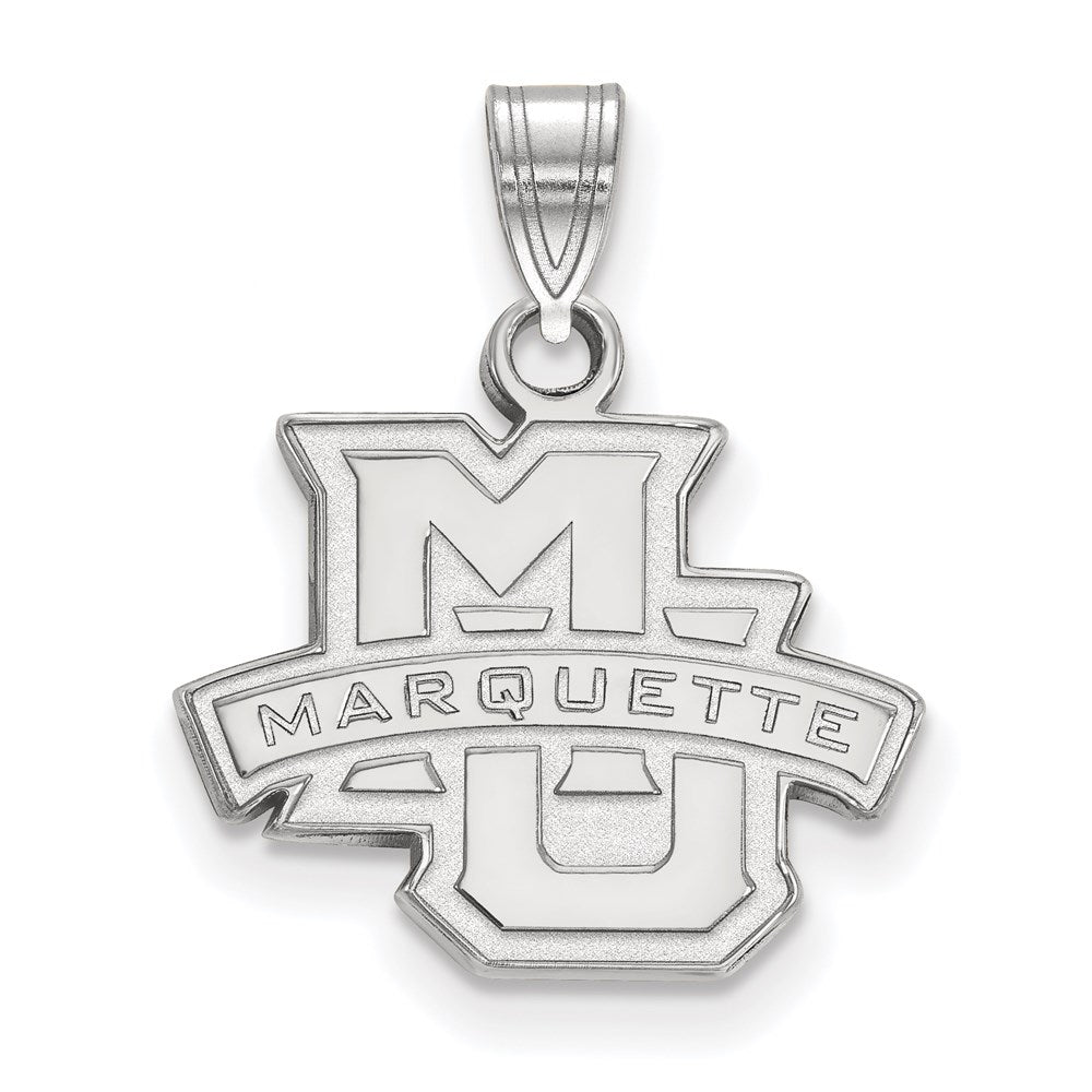 Sterling Silver Rhodium Plated Logoart Marquette University Small Pendant