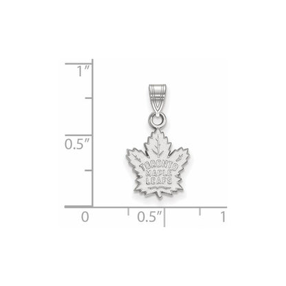 10K White Gold Nhl Logoart Toronto Maple Leafs Small Pendant