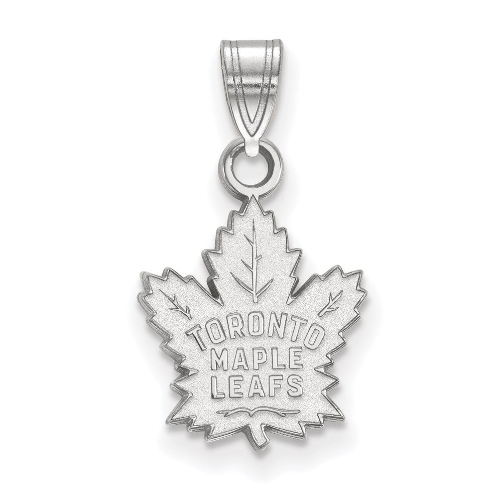 14K White Gold Nhl Logoart Toronto Maple Leafs Small Pendant