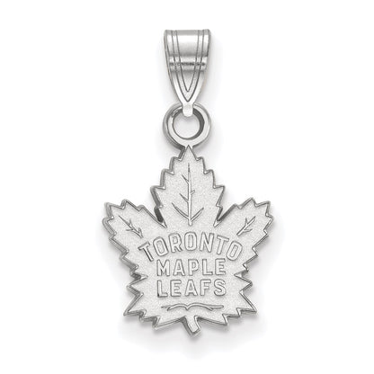 14K White Gold Nhl Logoart Toronto Maple Leafs Small Pendant
