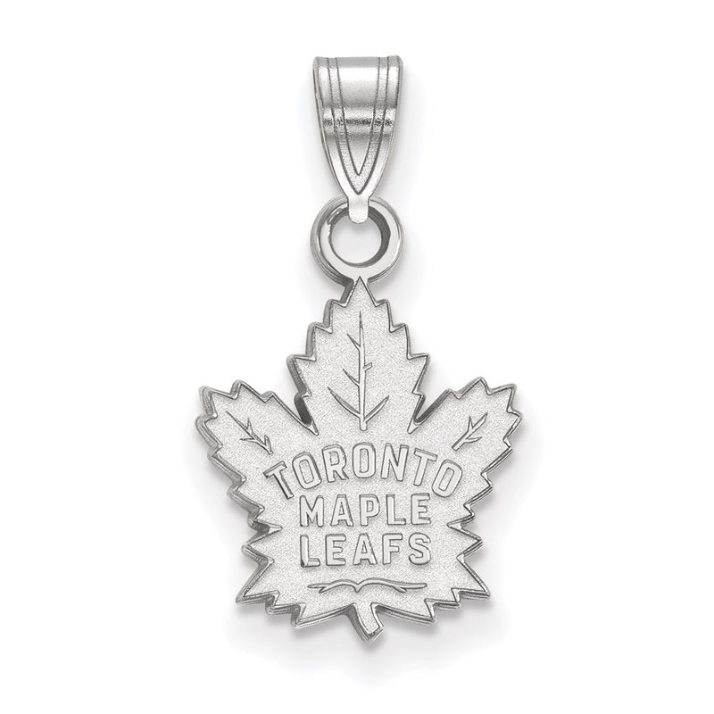14K White Gold Nhl Logoart Toronto Maple Leafs Small Pendant