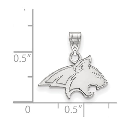 10K White Gold Logoart Montana State University Bobcat Small Pendant