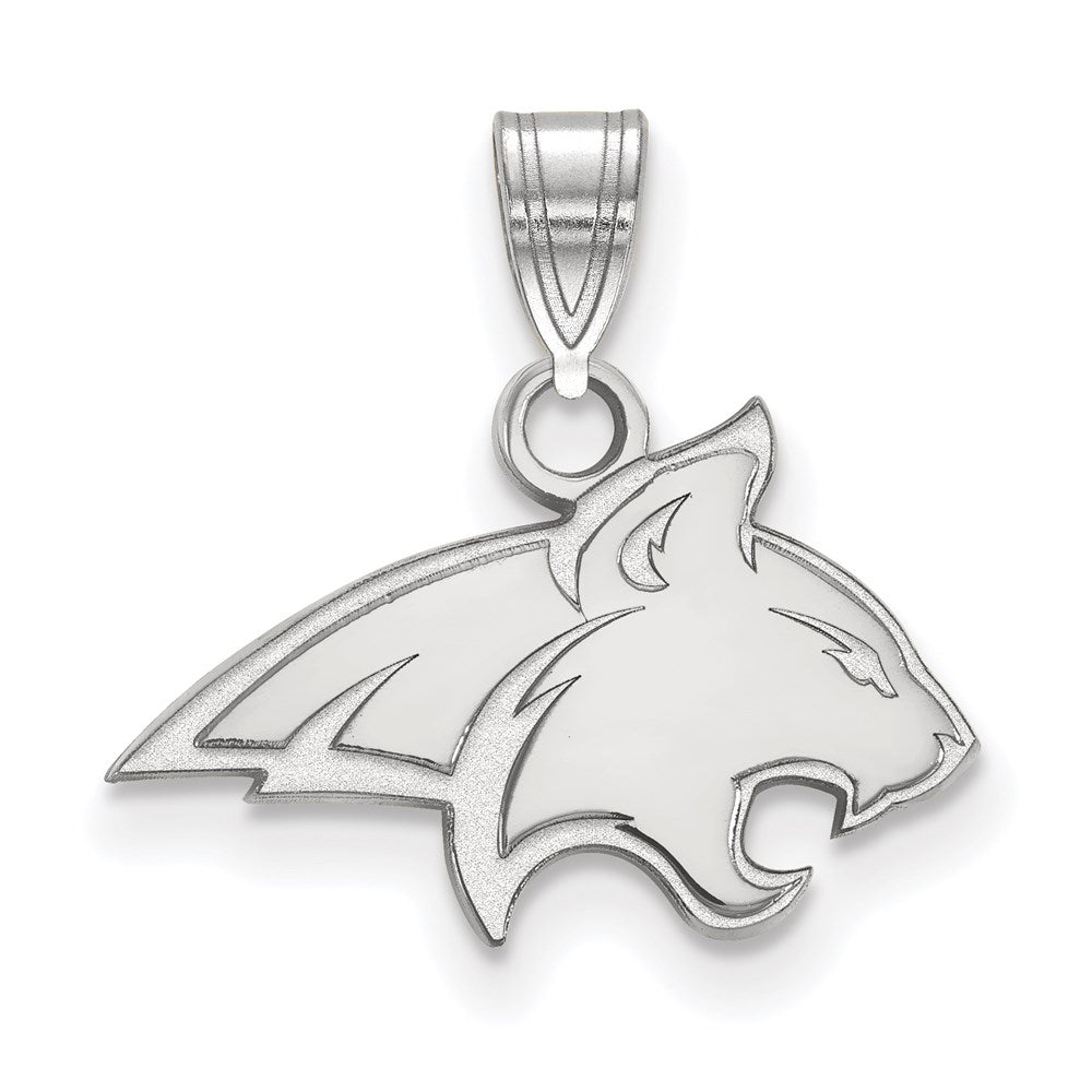 10K White Gold Logoart Montana State University Bobcat Small Pendant