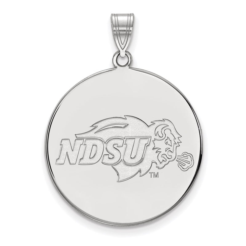 10K White Gold Logoart North Dakota State University Extra Large Disc Pendant