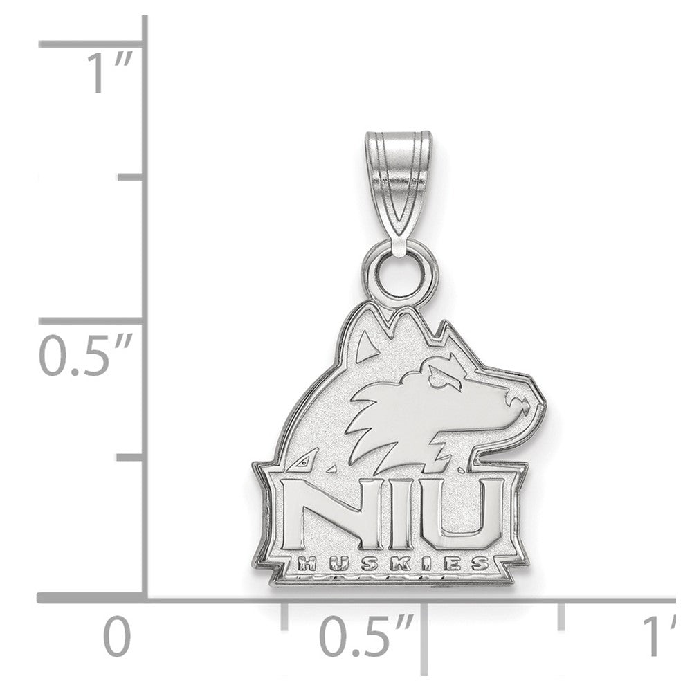 14K White Gold Logoart Northern Illinois University N I U Huskies Small Pendant