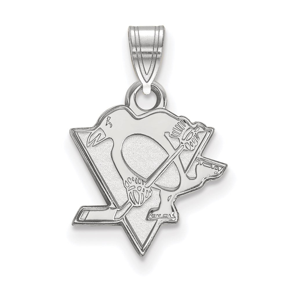 14K White Gold Nhl Logoart Pittsburgh Penguins Small Pendant