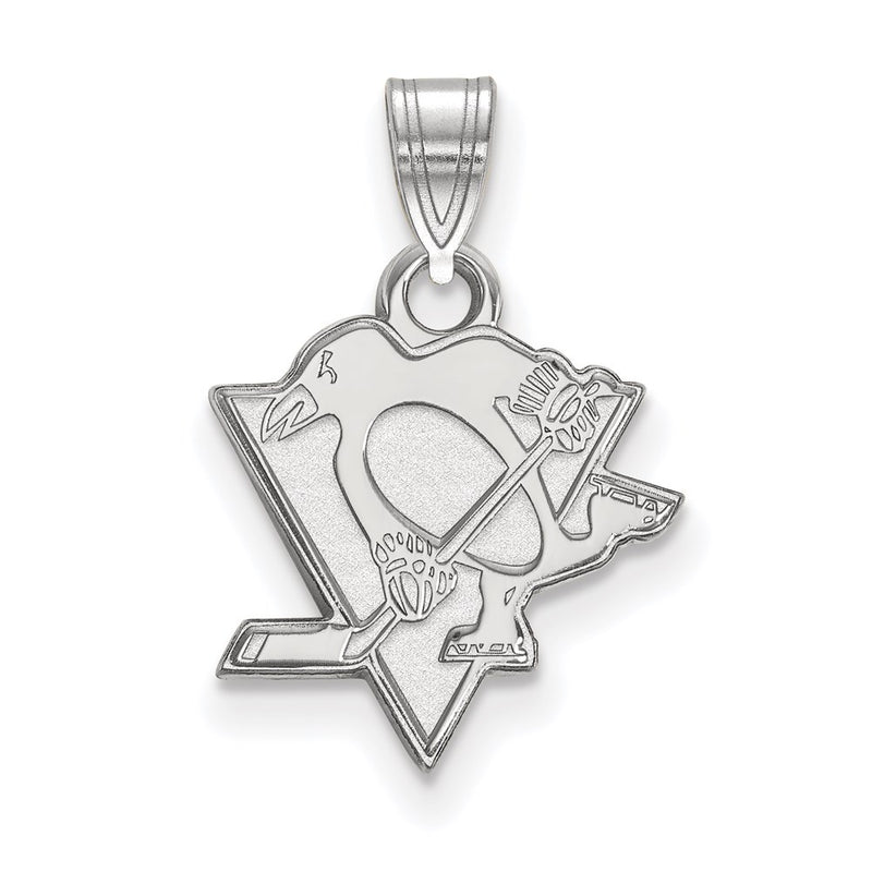 14K White Gold Nhl Logoart Pittsburgh Penguins Small Pendant