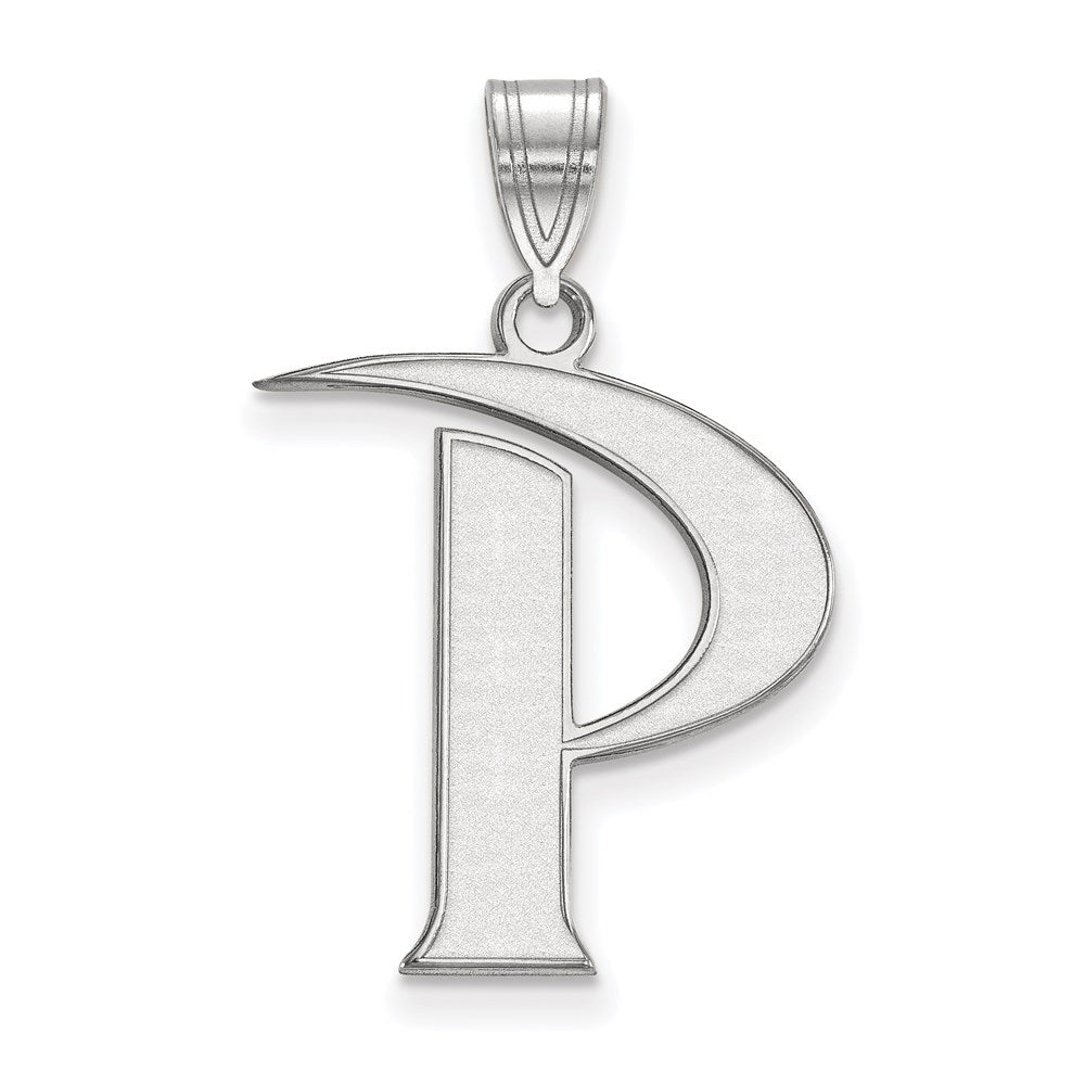 14K White Gold Logoart Pepperdine University Letter P Large Pendant