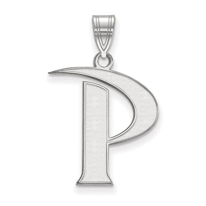 14K White Gold Logoart Pepperdine University Letter P Large Pendant