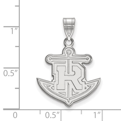 Sterling Silver Rhodium Plated Logoart Rollins College Anchor Large Pendant