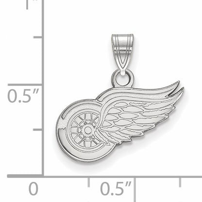 10K White Gold Nhl Logoart Detroit Red Wings Small Pendant